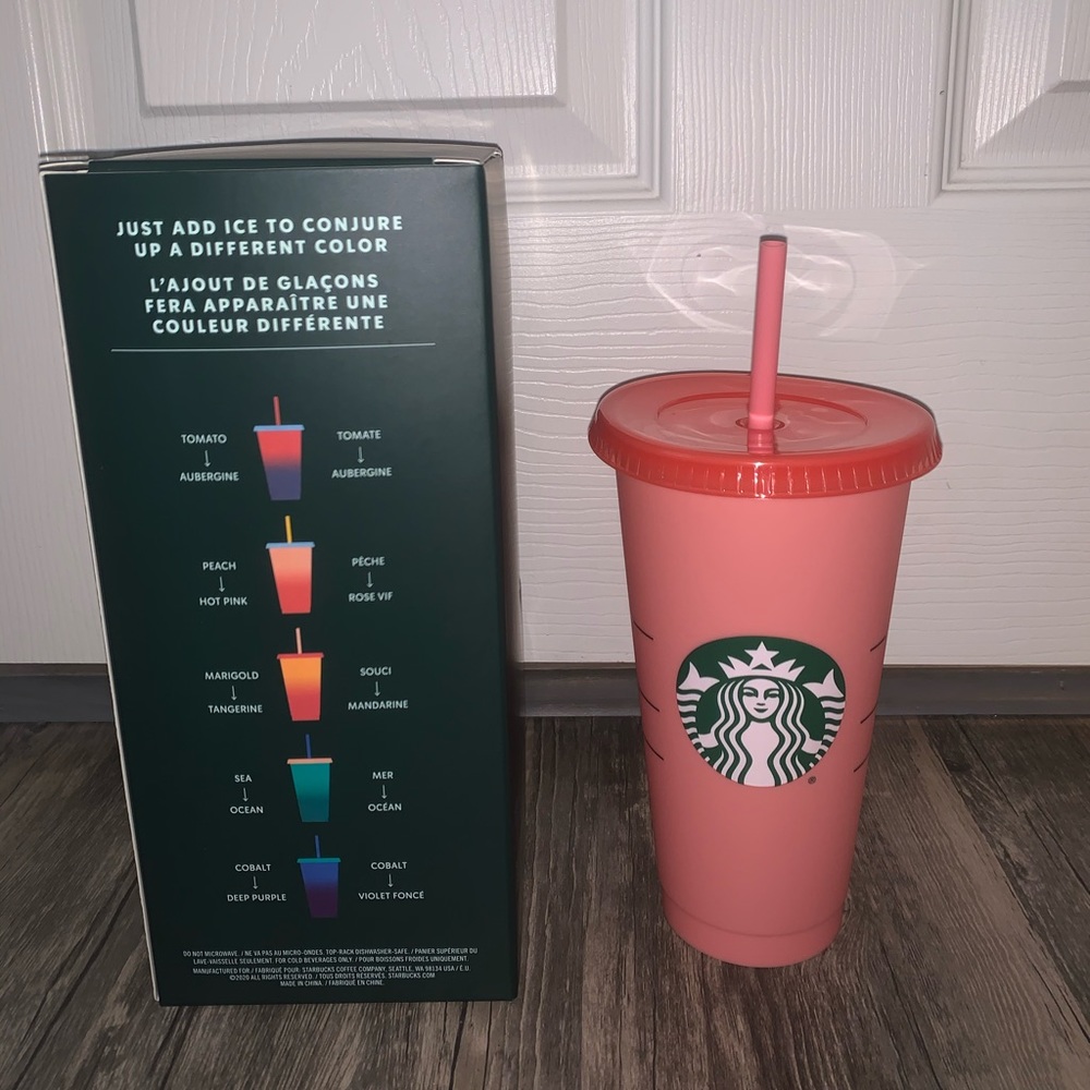 Starbucks Peach to Hot Pink Tumbler